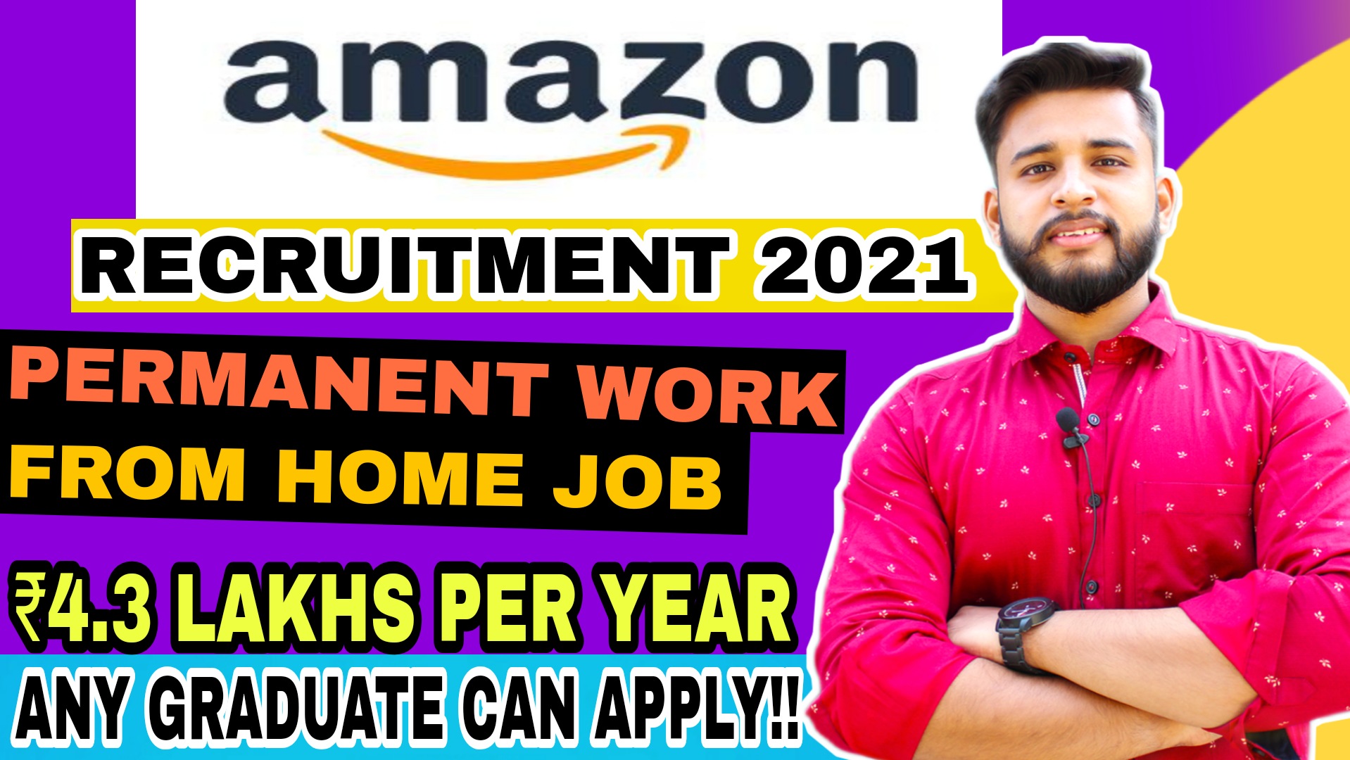 AMAZON PERMANENT WORK FROM HOME JOB | WORK FROM HOME JOBS NO EXPERIENCE ...